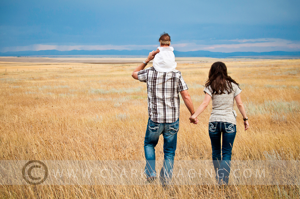 Sam & Sheersties family portrait session in downtown Great Falls, Montana.